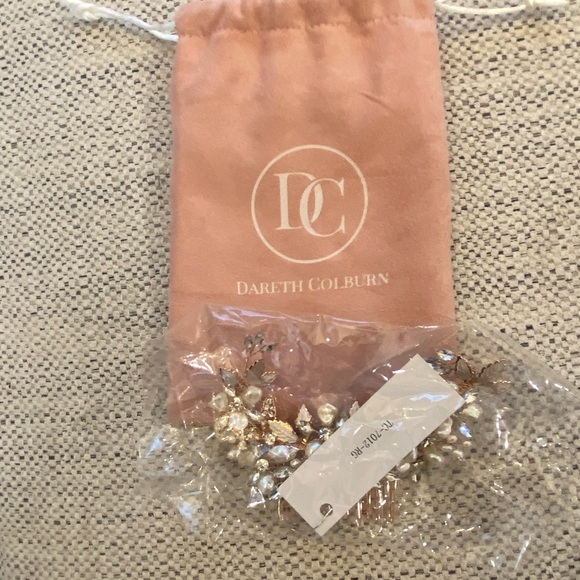 Dareth Colburn Bridal Comb Rose Gold with Pearls